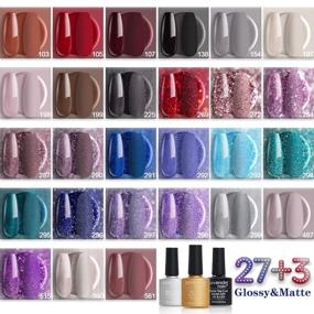 img 3 attached to 💅 Lavender Violets 27 Colors Fall Gel Nail Polish Set with 24W UV LED Nail Lamp Dryer and All-In-One Manicure Kit for DIY Nail Design at Home - B975