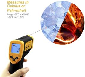 img 1 attached to 🌡️ Amicable Digital Infrared Thermometer: Laser Non-Contact Temperature Gun for Cooking, Air, Refrigerators (-58℉~716℉)