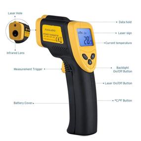 img 3 attached to 🌡️ Amicable Digital Infrared Thermometer: Laser Non-Contact Temperature Gun for Cooking, Air, Refrigerators (-58℉~716℉)