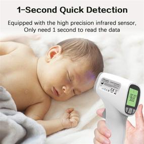 img 3 attached to 🌡️ OLANGDA No-Touch Forehead Thermometer: Accurate 2-in-1 Digital Infrared Thermometer for Adults, Body & Surface Temperature, LCD Display