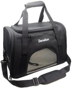 img 4 attached to 🐾 ZaneSun Soft Cat Dog Carrier, Airline Approved Pet Travel Carrier for Small Cats, Dogs, Puppies
