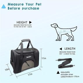 img 2 attached to 🐾 ZaneSun Soft Cat Dog Carrier, Airline Approved Pet Travel Carrier for Small Cats, Dogs, Puppies