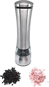 img 2 attached to 🧂 Enhance Your Dining Experience with the Stainless Steel Electric Salt and Pepper Grinder Featuring LED Light