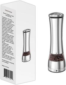 img 3 attached to 🧂 Enhance Your Dining Experience with the Stainless Steel Electric Salt and Pepper Grinder Featuring LED Light