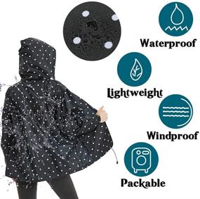 img 2 attached to Mywu Packable Lightweight Raincoat Waterproof Women's Clothing for Coats, Jackets & Vests