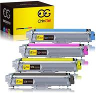 🖨️ chinger compatible toner cartridge set for brother hl-3170cdw hl-3140cw mfc-9130cw mfc-9340cdw hl-3180cdw mfc-9330cdw (tn221 tn225), 4 pack - black, cyan, magenta, yellow logo