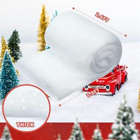 img 1 attached to 🎄 Skylety Glittered Christmas Snow Blanket Set - Artificial Fake Indoor Snow Blanket for Winter Wonderland Christmas Backdrop Party Decor (1)