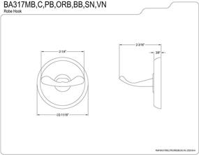 img 1 attached to Kingston Brass BA317C Classic Polished