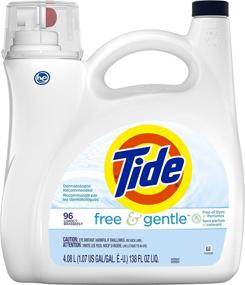 img 4 attached to 🌿 Tide Free & Gentle Liquid Laundry Detergent - 96 Loads, 138 Fl Oz: Hypoallergenic Formula for Sensitive Skin