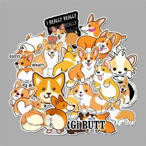 img 1 attached to 🐶 Waterproof Welsh Corgi Pembroke Stickers (50 Pack) - Cute, Aesthetic, Trendy Stickers for Teens & Girls | Perfect for Water Bottles, Laptops, Phones, Travel | Extra Durable Vinyl