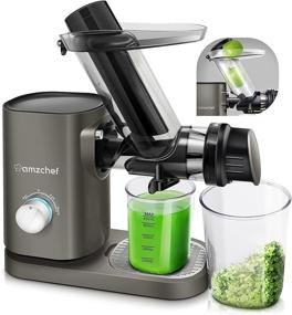 img 4 attached to 🥤 AMZCHEF Slow Juicer Machines: Powerful Cold Press Juicer for Nutrient-Rich Extraction with Large Feed Chute and Easy Cleaning - BPA-Free