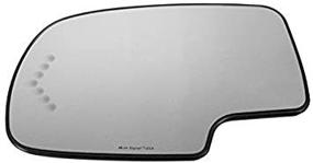 img 1 attached to 🔍 High-Quality, APA Replacement Mirror Glass - 2003-2006 Tahoe Yukon Escalade Avalanche Suburban - Driver Left Side - Power Heated, LED Signal - GM OEM Part 88944391 GM1324102