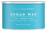 professional size 14 oz. tin: all-natural 🌿 full body sugar wax for fine to medium hairs logo