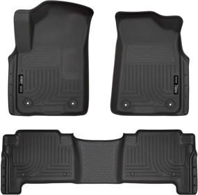img 4 attached to 🚗 Husky Liners 95671: Weatherbeater Floor Mats for 2019-20 Infiniti QX80 & Nissan Armada - Front & 2nd Seat Protection