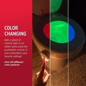 img 2 attached to 🚽 Energizer Toilet Night Light - 1 Pack, 20-Color Changing LED Toilet Bowl Light with Motion Sensor Activation - Battery Powered Bathroom Night Light - Unique & Funny Gift Idea - Stocking Stuffers - Model 54845