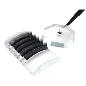 img 1 attached to 💎 Enhance Your Lash Extension Efficiency with Eyelash Extension Crystal Glass Eye Lash Stand Pallet Holder/Lash Tray Strip Pallet (2PCS) - Featuring Groove Technology