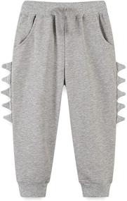 img 1 attached to 👖 Playful and Comfortable Cartoon Drawstring Elastic Sweatpants - Boys' Clothing for Pants by REWANGOING