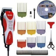 🐾 wahl professional animal deluxe u-clip pet, dog, and cat clipper & grooming kit - red and chrome (#9484-300) logo
