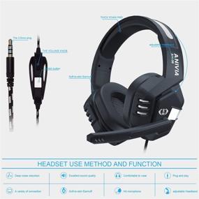 img 2 attached to 🎧 Wired Stereo Gaming Headset with Microphone - Ultimate Noise Isolation for PS4//PC/Mac/Smartphones/Tablets/Laptop