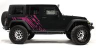 factory crafts pink splash side graphics kit 3m vinyl decal wrap for jeep wrangler 4 door 2007-2016 logo