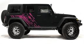 img 1 attached to Factory Crafts Pink Splash Side Graphics Kit 3M Vinyl Decal Wrap for Jeep Wrangler 4 Door 2007-2016