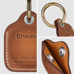 img 2 attached to Air Tag GPS Case Compatible With Apple AirTags Holder Cases AirTag Case Keyring Genuine Crazy Horse Leather Air Tags Key Ring Compatible With Apple AirTag GPS Item Finders Accessories Accessories & Supplies for GPS System Accessories