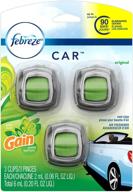 🚗 febreze car vent clip air freshener: get fresh with gain original scent (0.037lb) logo