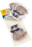 4-pack vanilla car air freshener: hanging paper for auto/home i long-lasting car perfume infused with essential oils logo