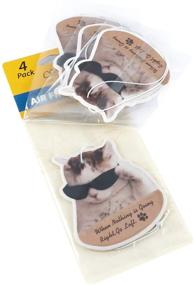 img 4 attached to 4-Pack Vanilla Car Air Freshener: Hanging Paper for Auto/Home I Long-lasting Car Perfume Infused with Essential Oils