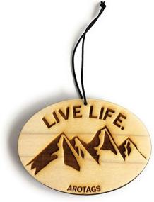 img 3 attached to 🌲 Arotags Wooden Car Air Fresheners: Long Lasting Cool Breeze Scent for 365+ Days