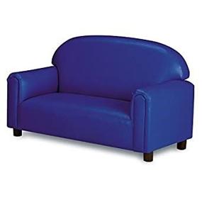 img 4 attached to 💺 Bringing Comfort and Style with Brand New World Preschool Premium Vinyl Upholstery Sofa in Blue