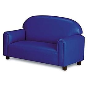 img 1 attached to 💺 Bringing Comfort and Style with Brand New World Preschool Premium Vinyl Upholstery Sofa in Blue