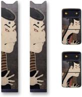 biijo japan juul skin - 2 pack - wrap for juul accessories sticker hokusai utagawa kuniyoshi ukiyoe (syaraku yakko edobei) logo