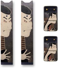 img 4 attached to Biijo Japan Juul Skin - 2 Pack - Wrap For Juul Accessories Sticker Hokusai Utagawa Kuniyoshi UKIYOE (SYARAKU Yakko Edobei)