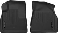 🚗 husky liners 53141: premium x-act contour front floor mats for buick enclave, chevrolet traverse, and gmc acadia - black (2008-2017 models) logo