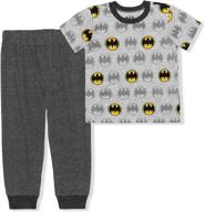 🦇 boys 2 pack batman jogger set - printed graphic shirt and sports pants logo