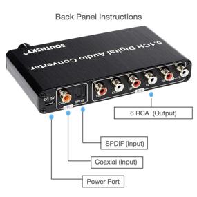 img 2 attached to 🔊 SouthSky 5.1 канальный ЦАП конвертер аудио декодер цифровой оптический коаксиальный Тослинк в RCA 3.5 мм разъем с поддержкой Dolby AC-3 DTS 5.1 2.0 каналов для Xbox PS2, PS3, PS4, TV (SPDIF/Коаксиальный в 6RCA + 3.5 мм)