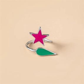 img 2 attached to 🔥 Hunter X Hunter Hisoka Adjustable Ring - Tear Drop Star Open Ring, Anime Cosplay HunterxHunter Jewelry Accessories