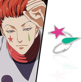 img 1 attached to 🔥 Hunter X Hunter Hisoka Adjustable Ring - Tear Drop Star Open Ring, Anime Cosplay HunterxHunter Jewelry Accessories