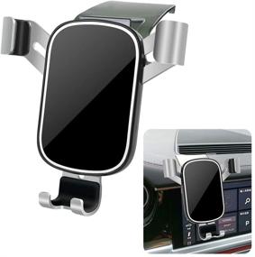 img 4 attached to LUNQIN Car Phone Holder for 2017-2021 Porsche Panamera - Best Auto Accessories for Big Phones with Case Friendly Design - Navigation Bracket for Interior Decoration - Mobile Cellphone Mount