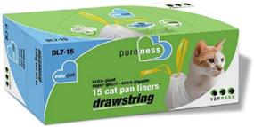 img 1 attached to Premium Drawstring Cat Pan Liners - Large Size, Value Pack for Optimal Cleanliness