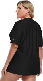 img 1 attached to ATTRACO Plus Size Women's Short Sleeve Rashguard UPF 50+ - Stylish and Protective Swimming Shirt