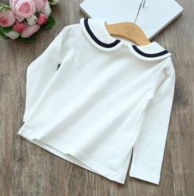 img 2 attached to 👚 ContiKids Girls Peter Collar Blouse for Stylish Girls: Clothing and Tops, Tees & Blouses Exploring Fashion Trends