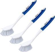 🧼 spogears 3-pack dish brush with scraper – kitchen scrub brush for dishes – dish cleaning brush with grip-friendly handle logo