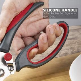 img 2 attached to 🔪 ACELONE Spring Loaded Poultry Shears: Heavy Duty Kitchen Chicken Shears with Anti-Slip Handle & Safety Lock - Versatile Scissors for Meat, Game, Chicken, Bone, Poultry & More