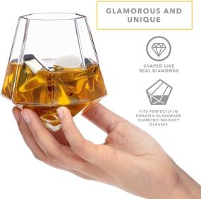 img 2 attached to 🥃 Dragon Glassware Diamond Whiskey Chilling Stones, Reusable Stainless Steel Ice Cubes for Enhanced Coldness, Luxury Packaging for Christmas Gift Ideas, Set of 4