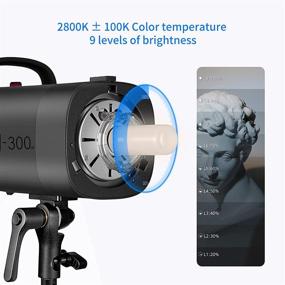 img 2 attached to 📸 Neewer [Updated Model] S101-300W Studio Monolight Strobe Flash Light 300W 5600K with Modeling Lamp, Aluminum Alloy, Bowens Mount - Ideal for Studio, Shooting, Product and Portrait Photography