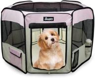 🐾 jespet portable soft dog playpens: 36", 45", & 61" - ideal exercise pen kennel for pets, with carry bag for indoor/outdoor use логотип