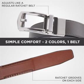 img 1 attached to Ratchet Belt Genuine Automatic Reversible Men's Accessories for Belts