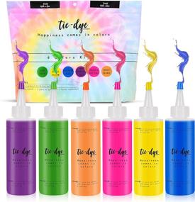 img 2 attached to 🎨 FunkyFish Tie-Dye 6 Colors Kit: Unleash Your Artistry with All-Inclusive Fabric Dye Set for Creative Crafts & Group Activities